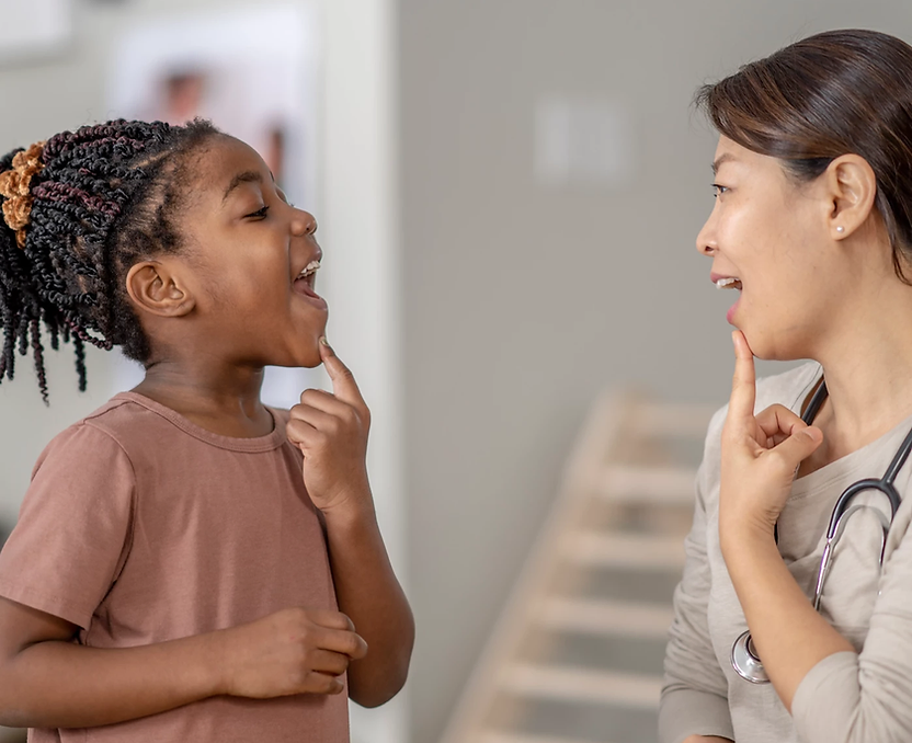 Child with therapist